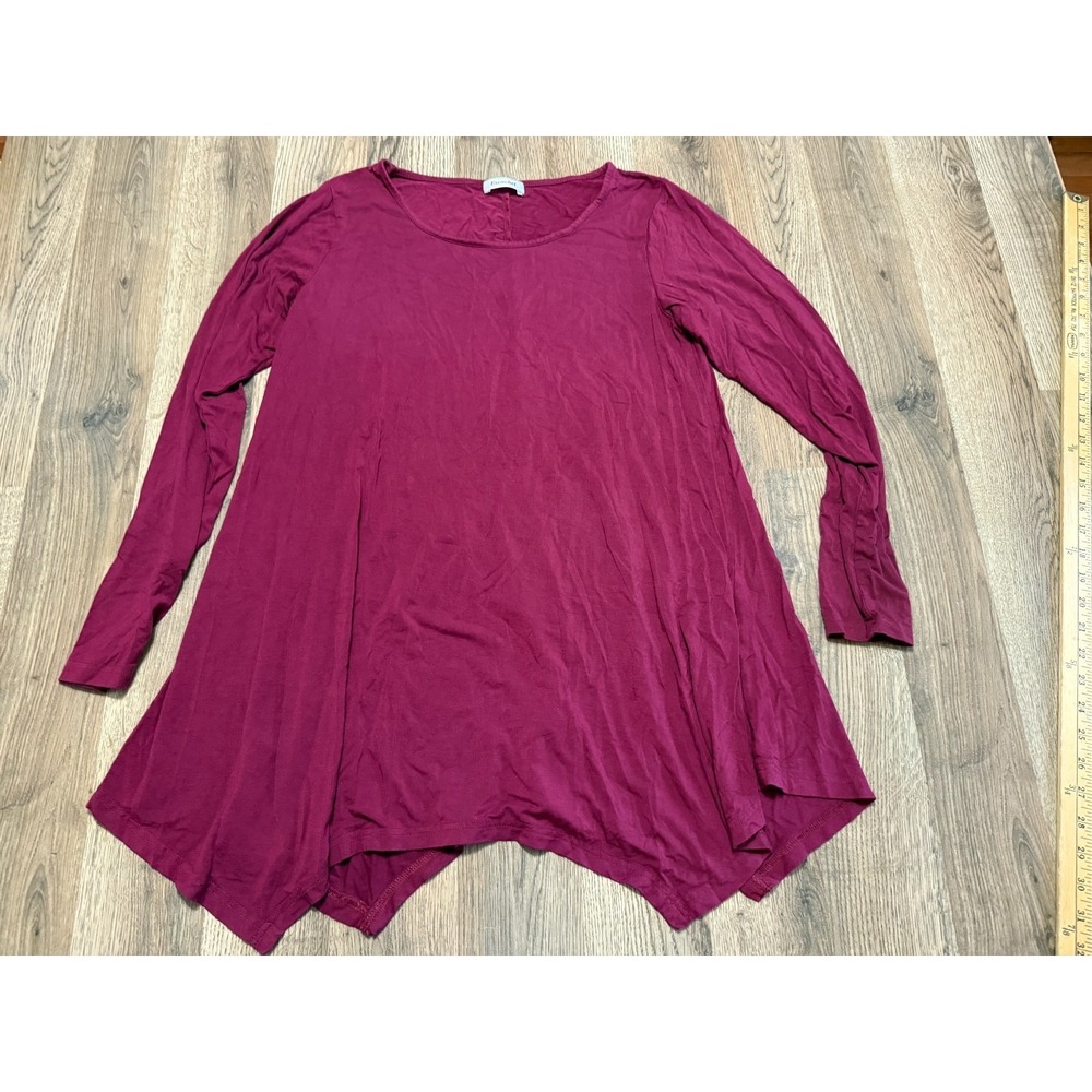 Esenchel Shirt, Women's Size Large/XL? Maroon, Long Sleeve Shirt